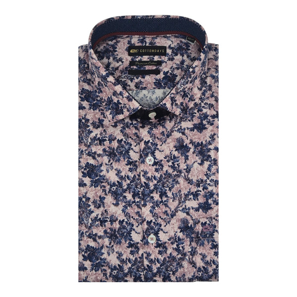 Mens long sleeve pocket cotton party casual ceremonial wear floral print colours shirts