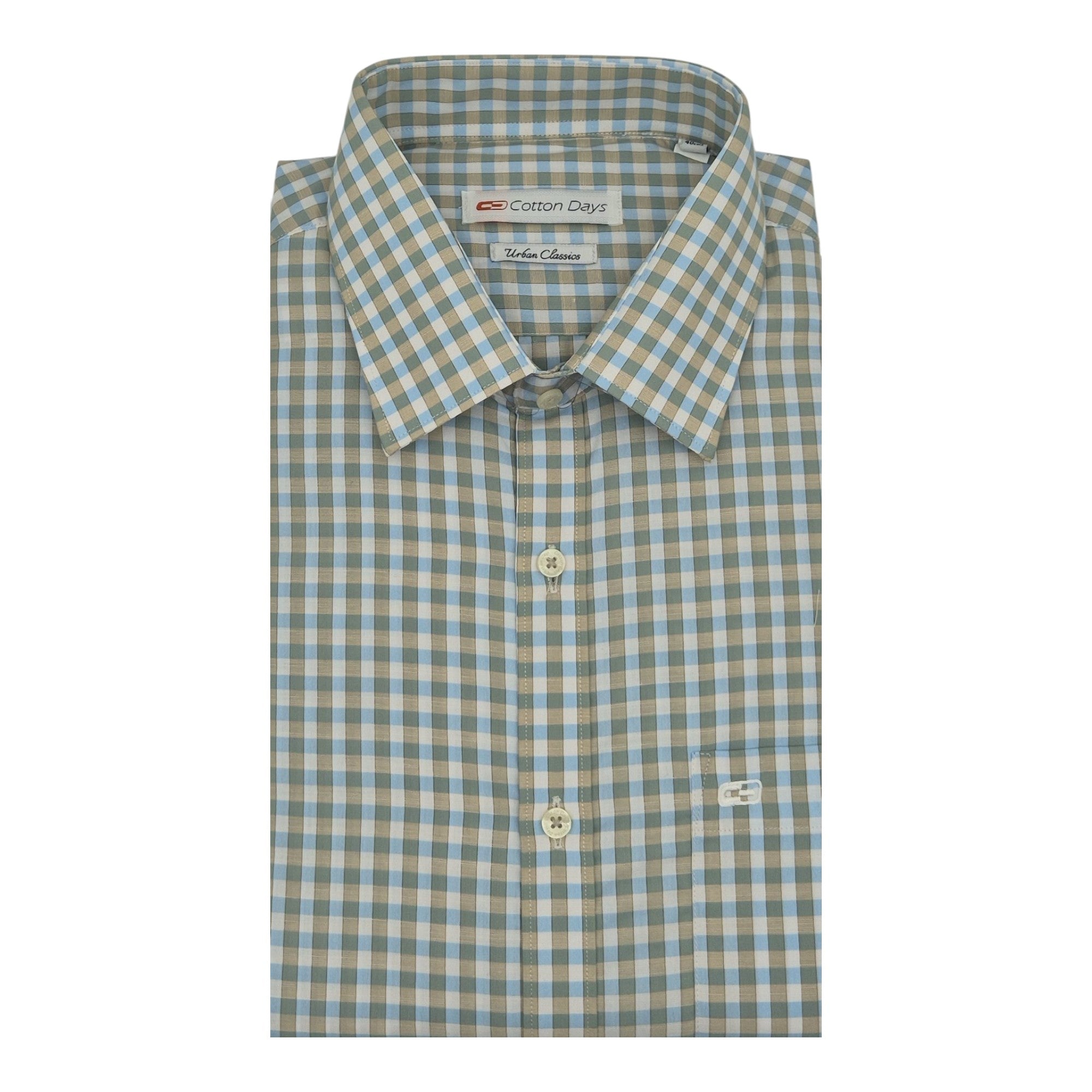Mens long sleeve pocket cotton party casual ceremonial wear checks lihgt colours shirts