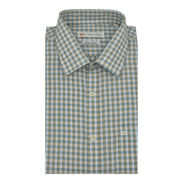 Mens long sleeve pocket cotton party casual ceremonial wear checks lihgt colours shirts
