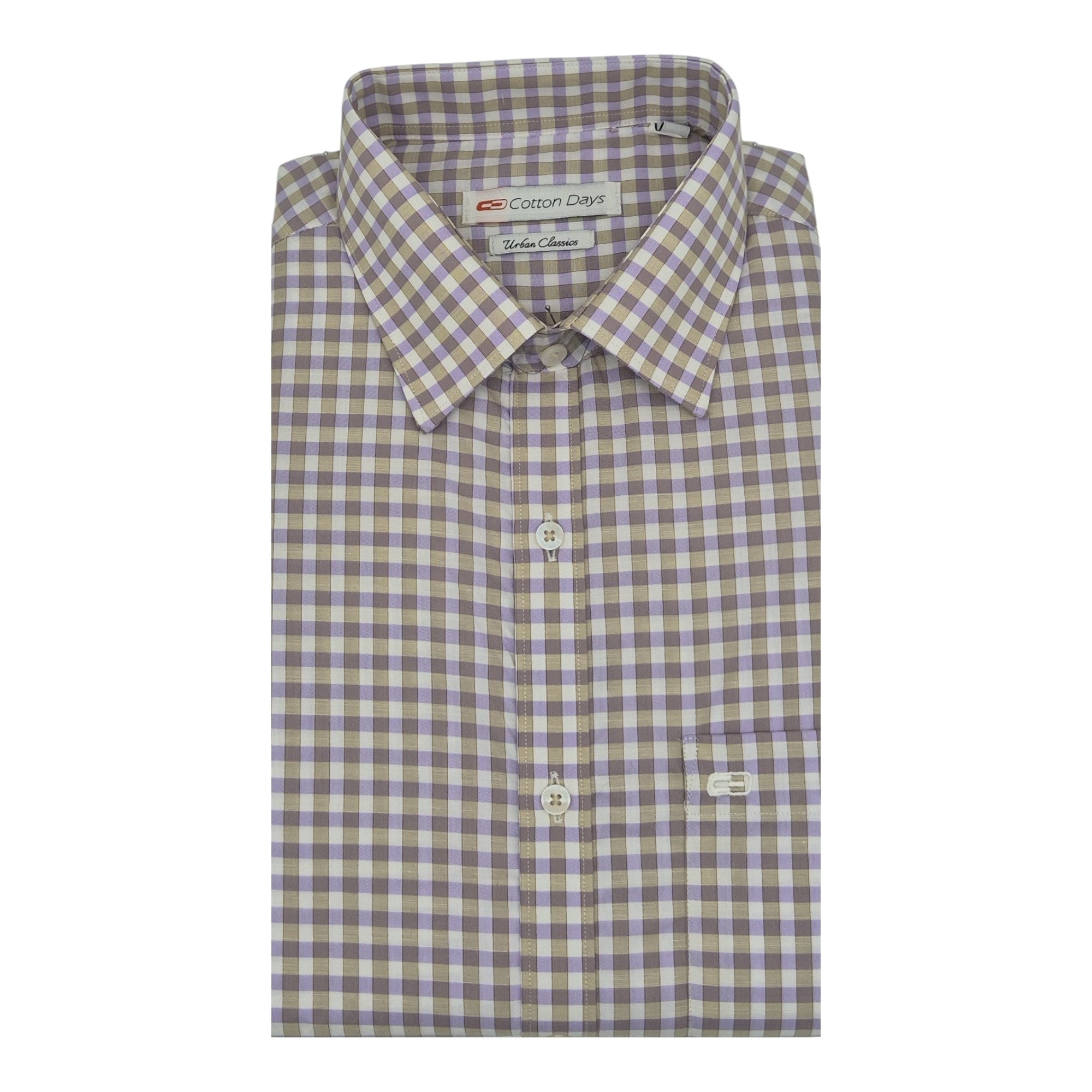 Mens long sleeve pocket cotton party casual ceremonial wear checks lihgt colours shirts