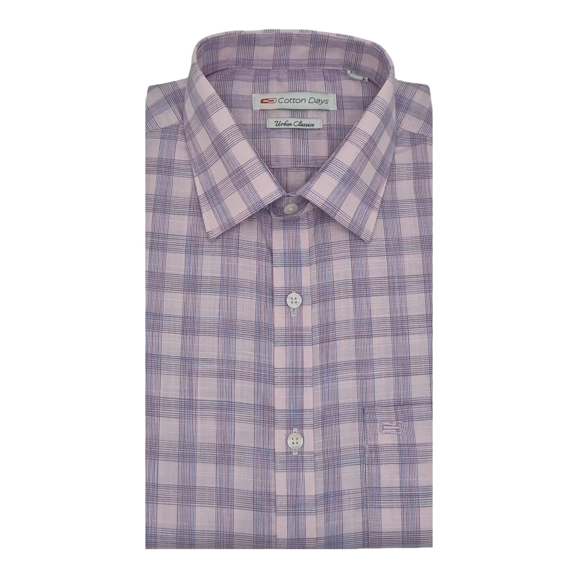 Mens long sleeve pocket cotton party casual ceremonial wear checks liht colours shirts