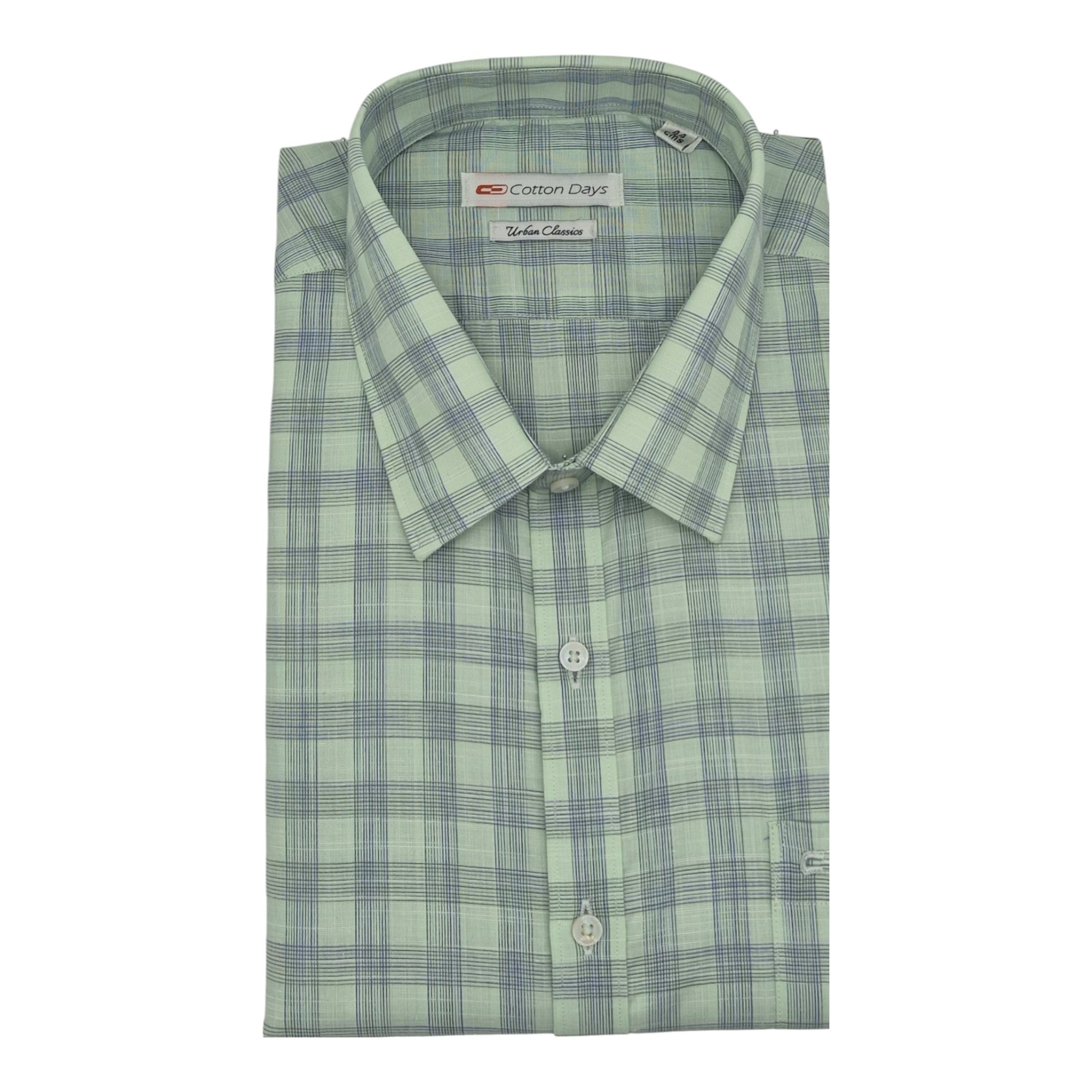 Mens long sleeve pocket cotton party casual ceremonial wear checks liht colours shirts
