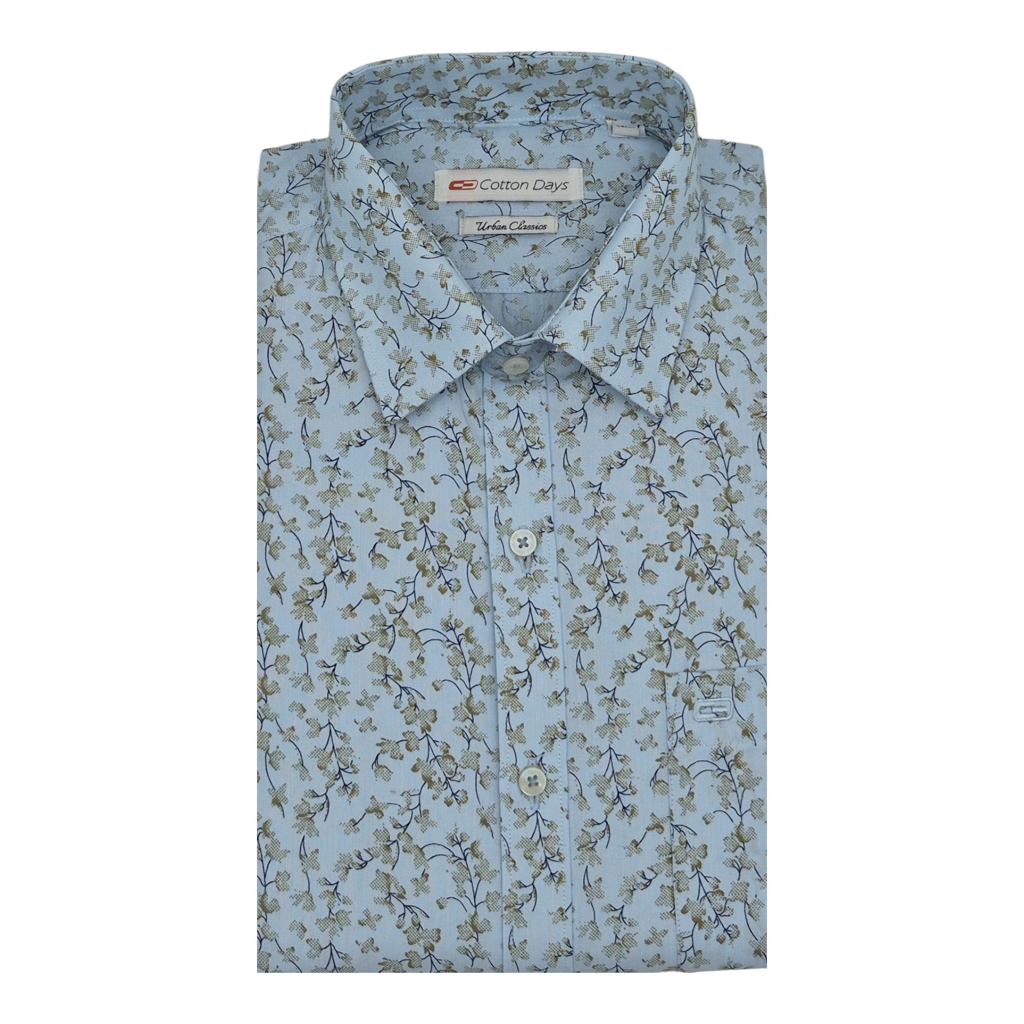 Mens long sleeve pocket cotton party casual ceremonial wear floral print colours shirts