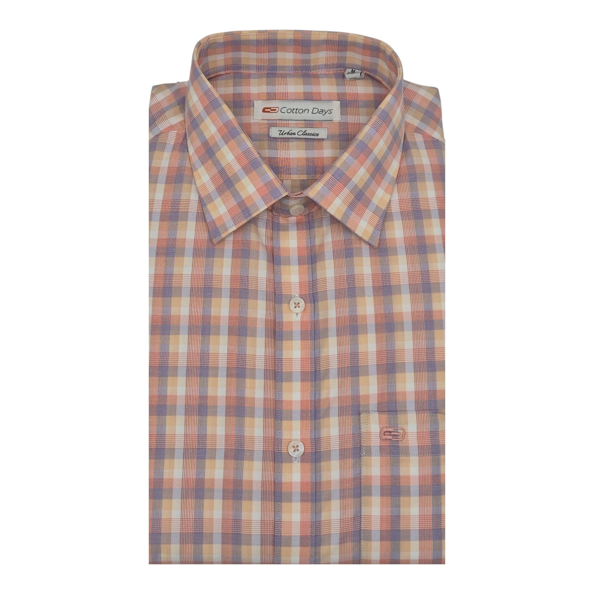 Mens long sleeve pocket cotton party casual ceremonial wear checks liht colours shirts