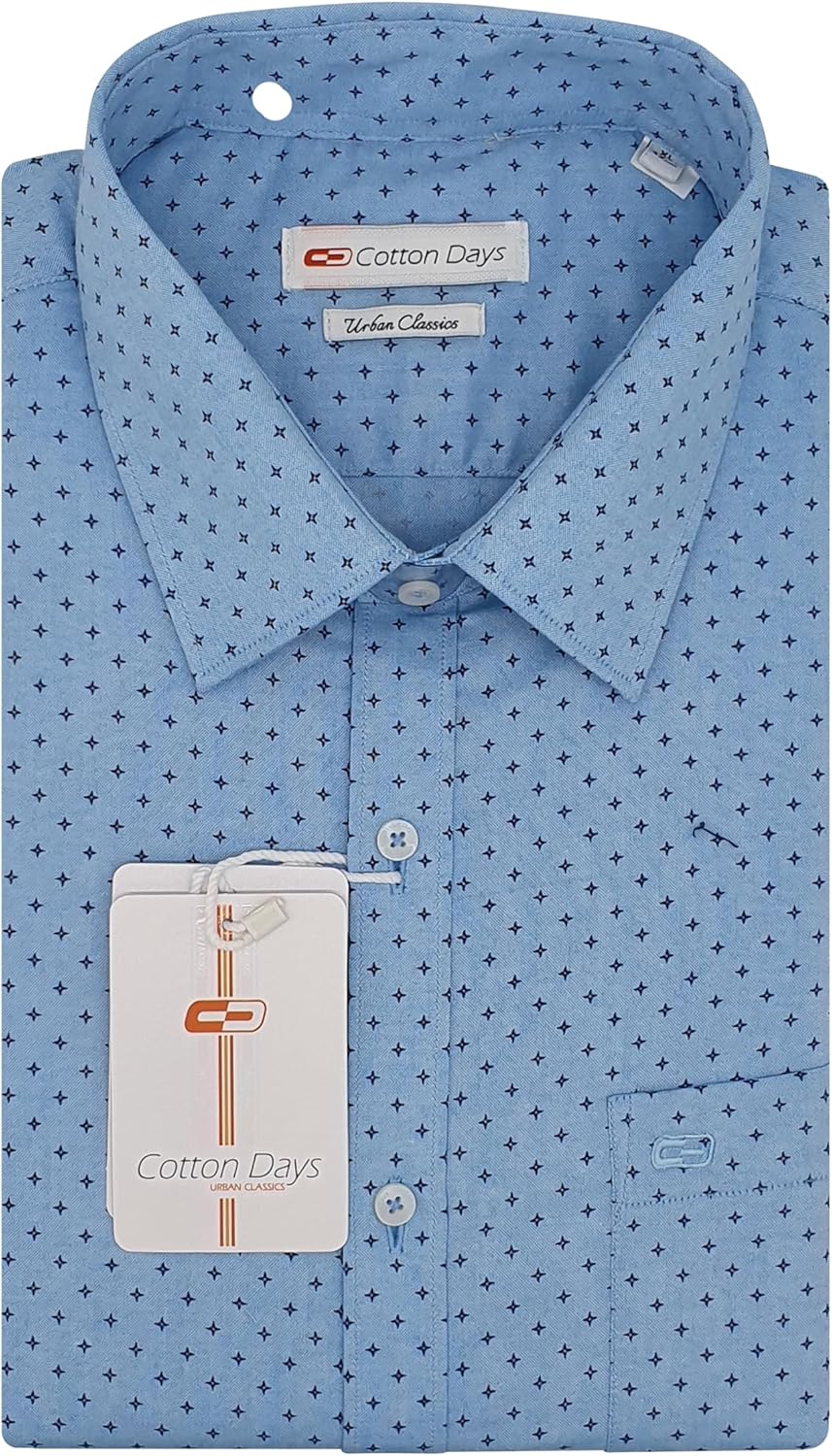 Men's Long Sleeve Printed Collared with Chest Pocket with Button Cuff Casual and Formal Shirt for Wedding Summer Beach wear a Regular fit Shirt