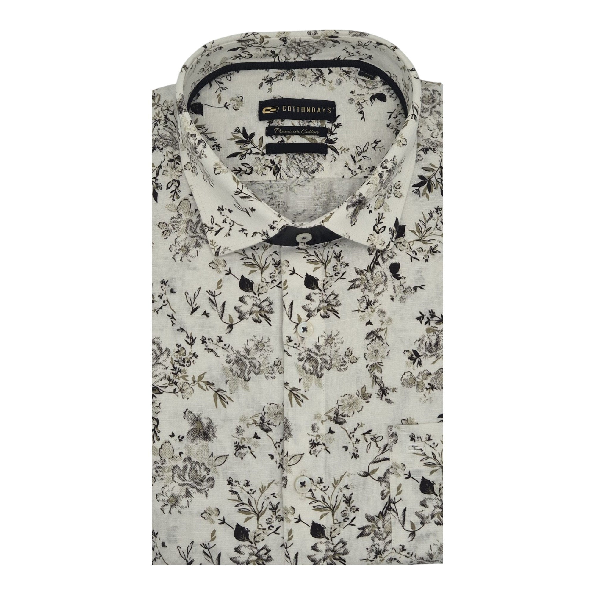Mens long sleeve pocket cotton party casual ceremonial wear floral print colours shirts