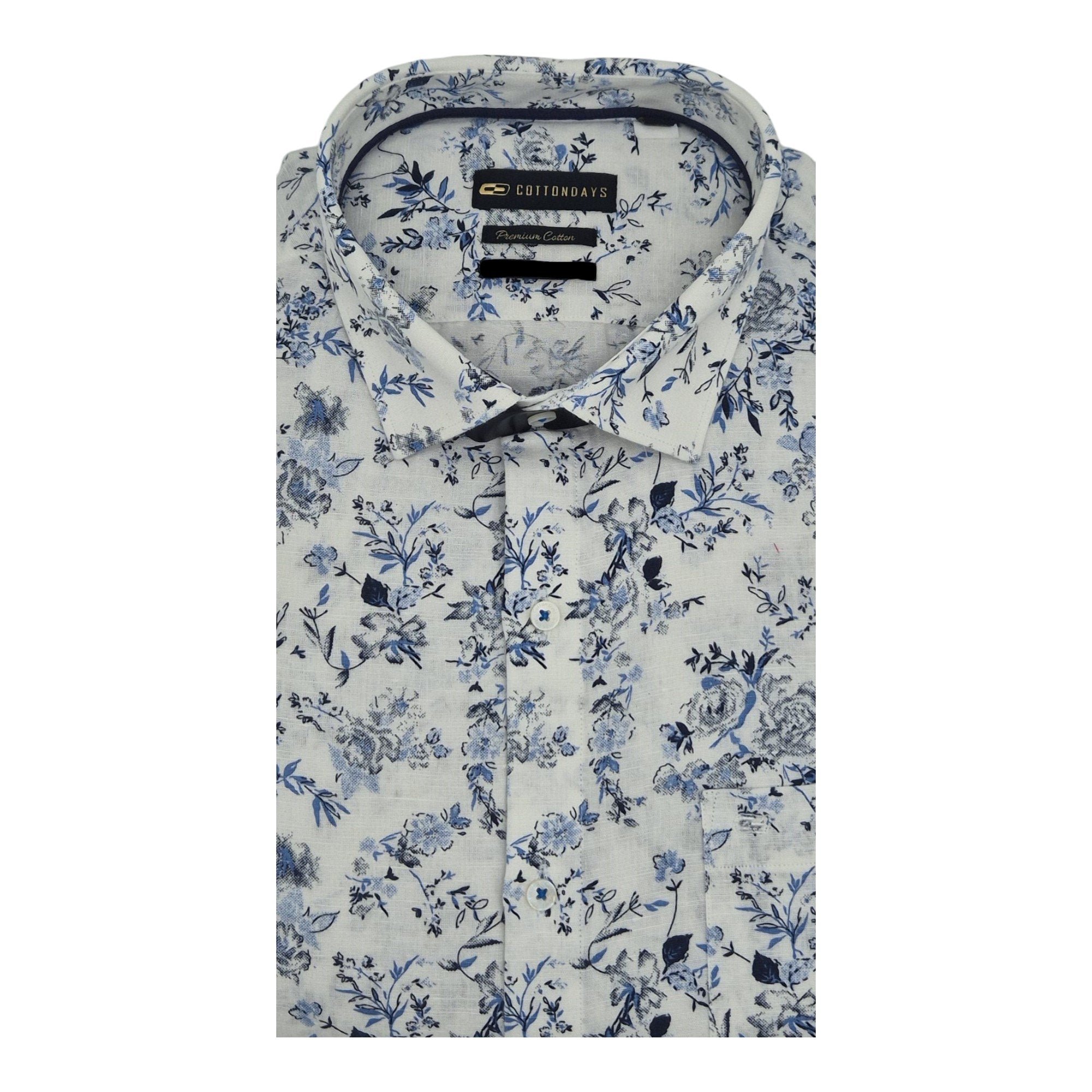 Mens long sleeve pocket cotton party casual ceremonial wear floral print colours shirts