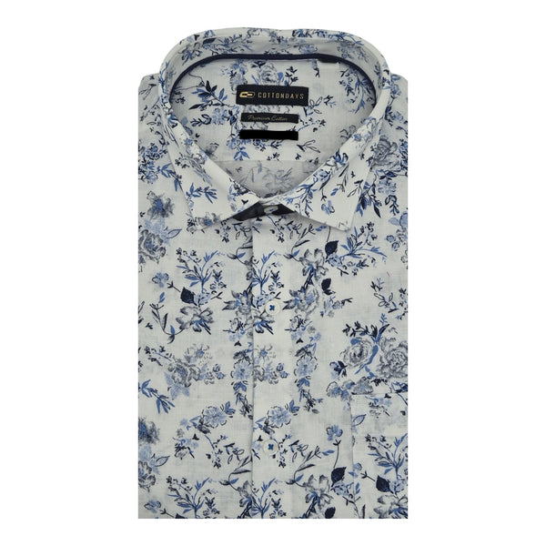 Mens long sleeve pocket cotton party casual ceremonial wear floral print colours shirts