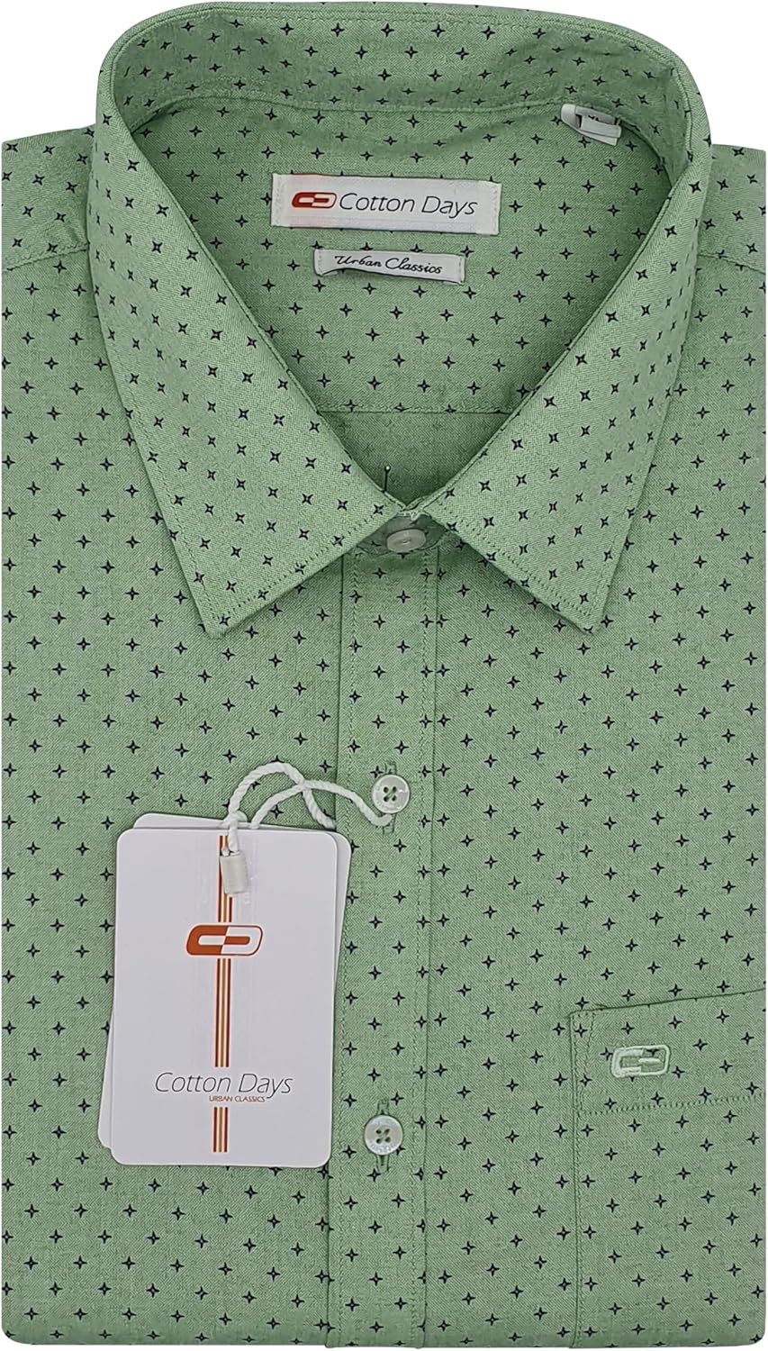 Men's Long Sleeve Printed Collared with Chest Pocket with Button Cuff Casual and Formal Shirt for Wedding Summer Beach wear a Regular fit Shirt