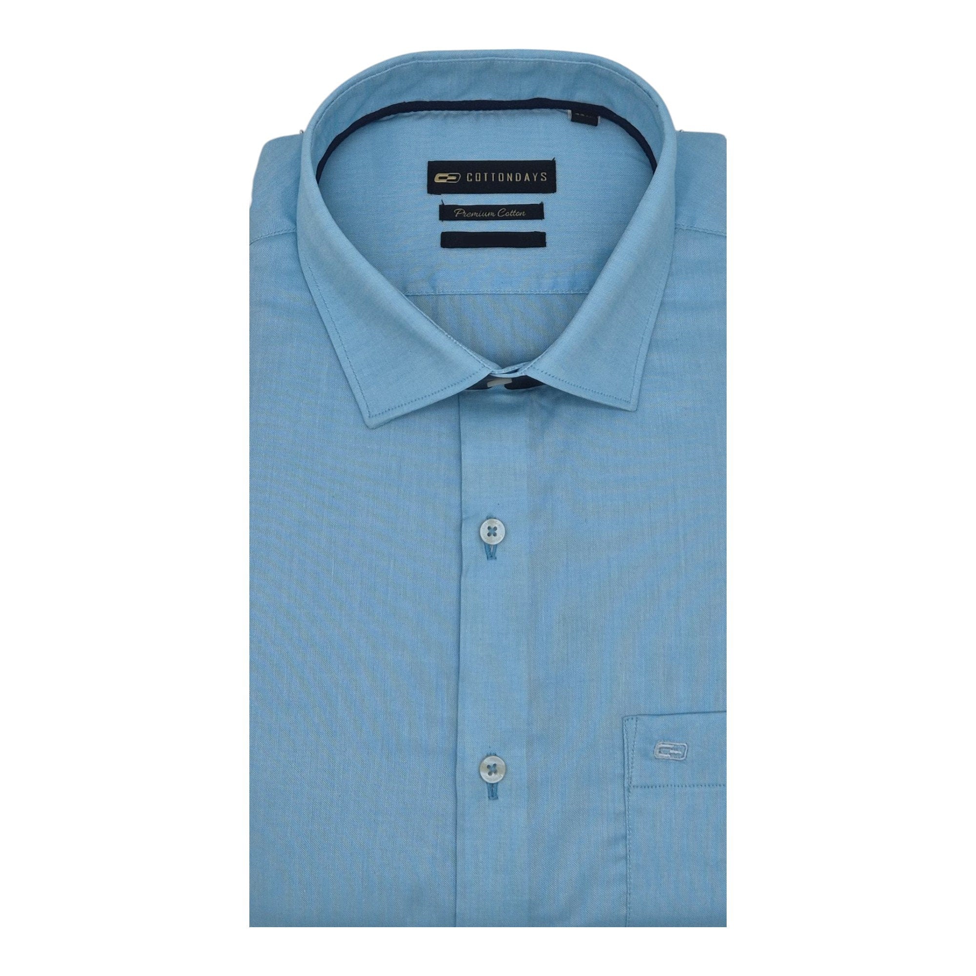 Mens long sleeve pocket premium cotton formal casual office ceremonial wear plain light colours shirts