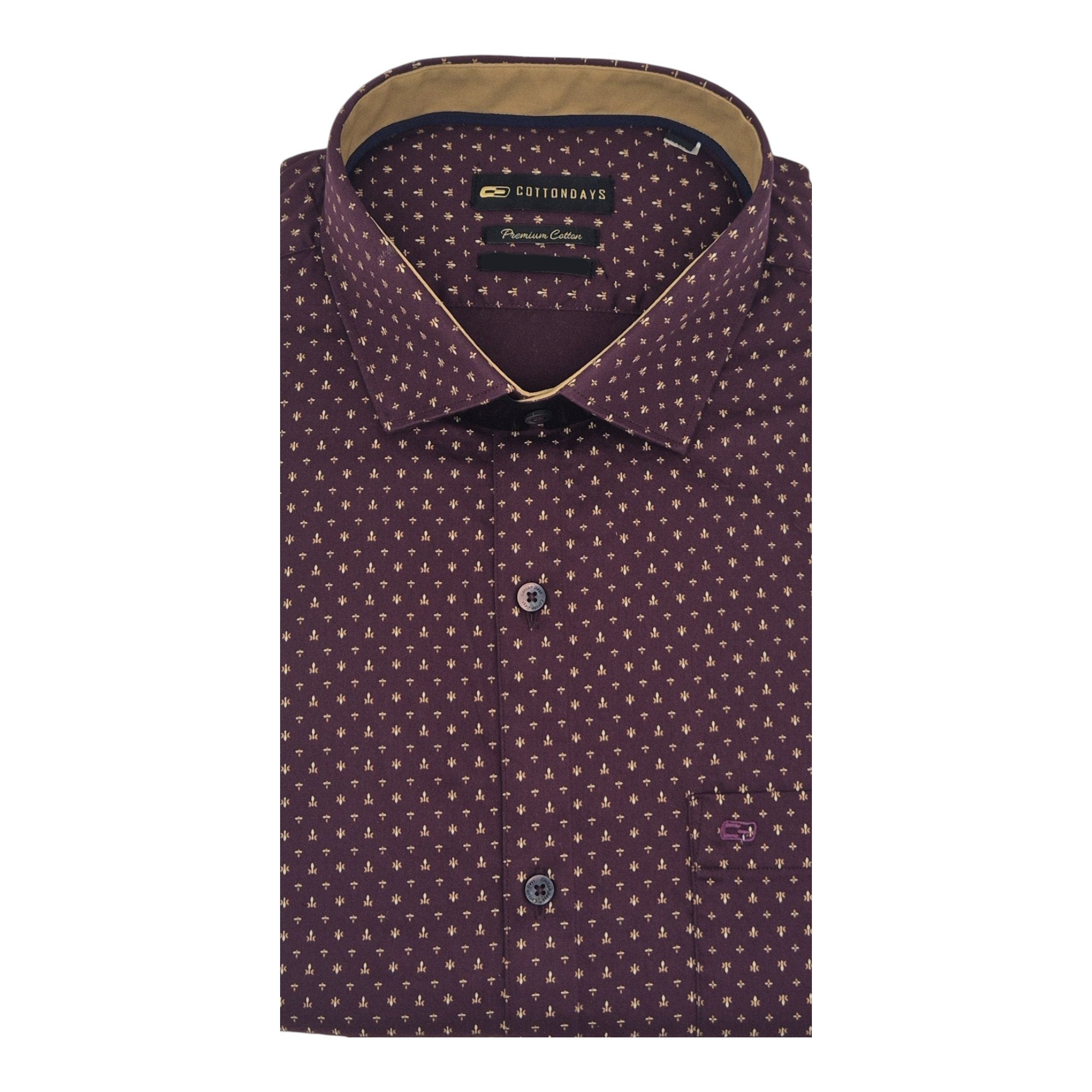 Mens long sleeve pocket cotton party casual ceremonial wear floral print colour shirts