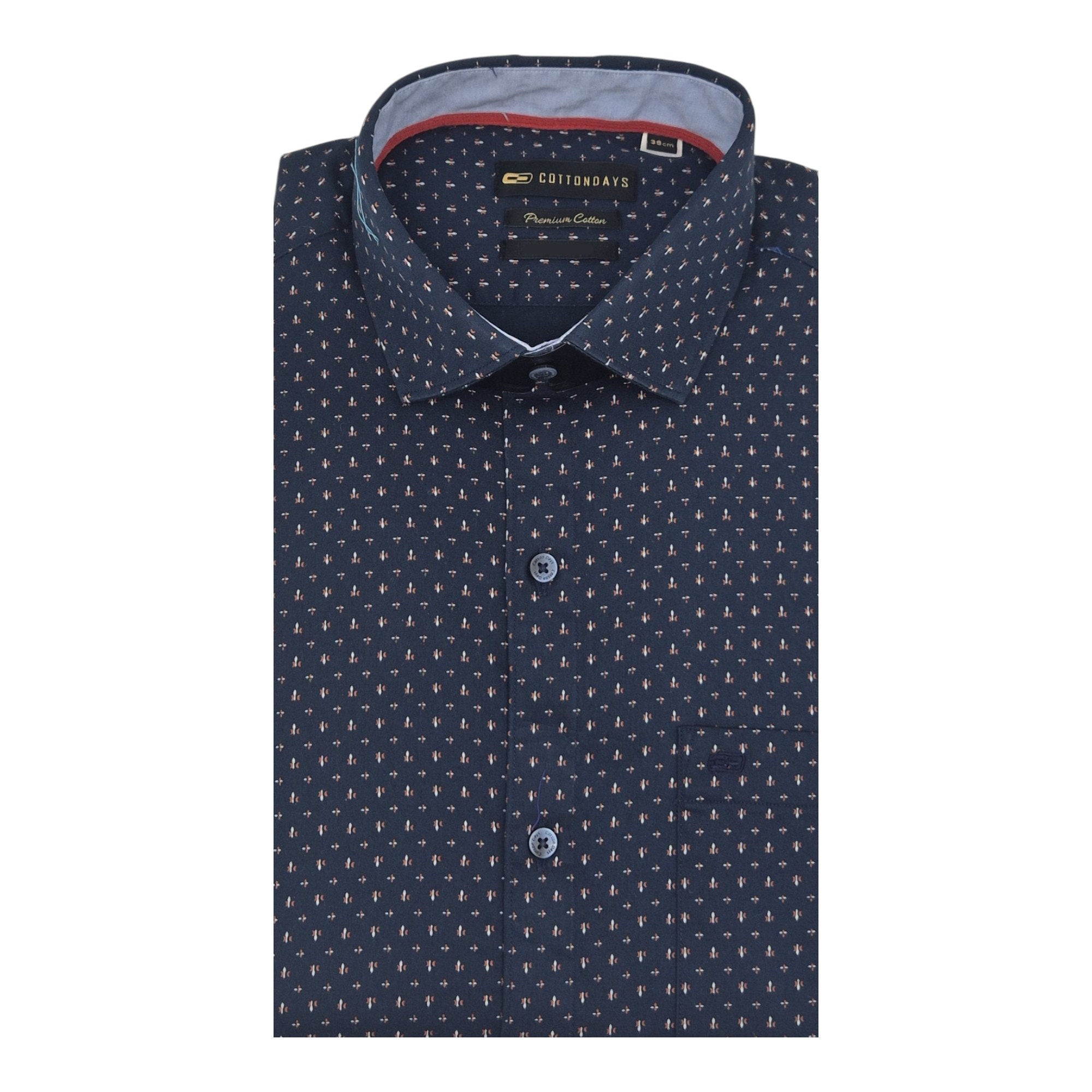Mens long sleeve pocket cotton party casual ceremonial wear floral print colour shirts