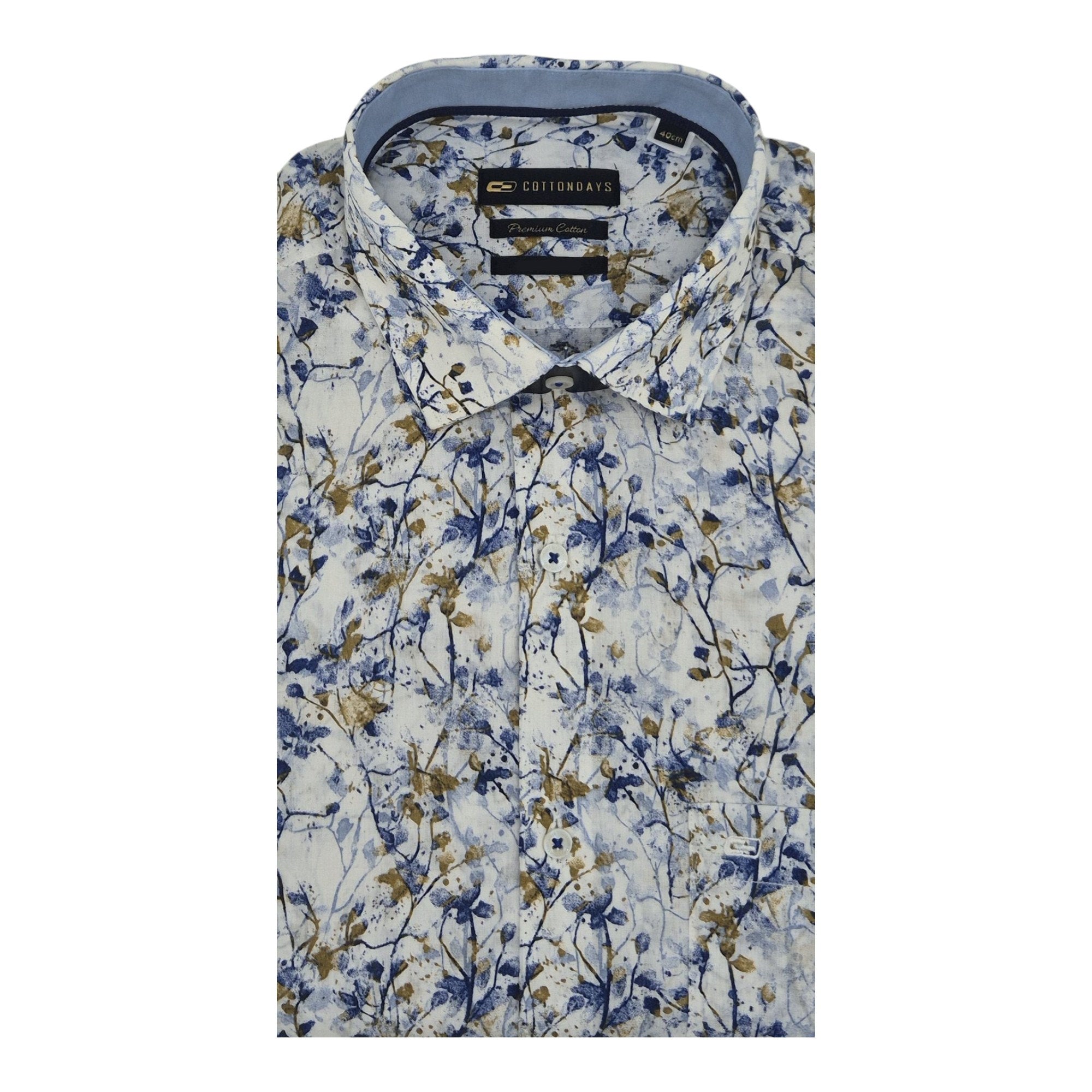 Mens long sleeve pocket cotton party casual ceremonial wear floral print colours shirts