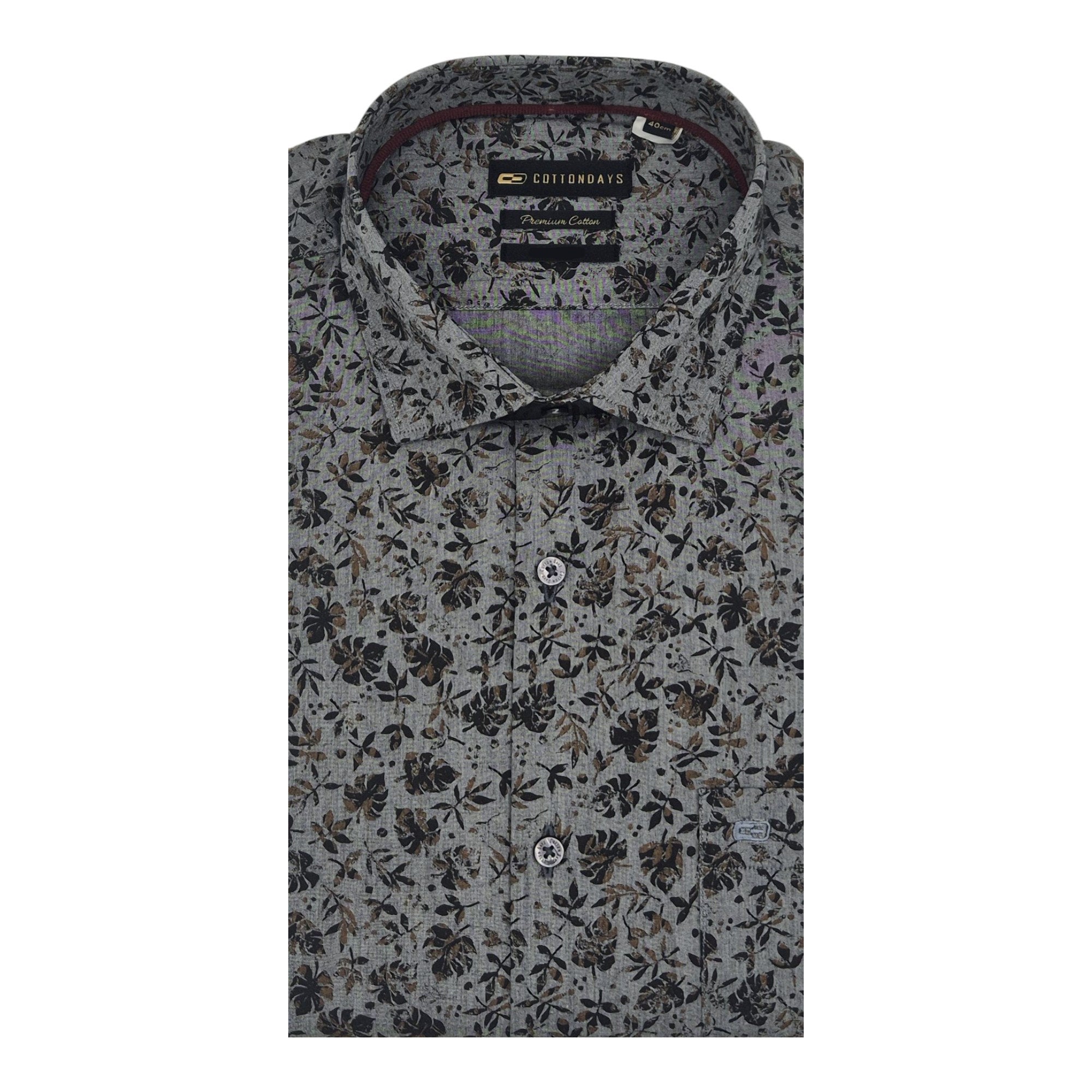 Mens long sleeve pocket cotton party casual ceremonial wear floral print colours shirts
