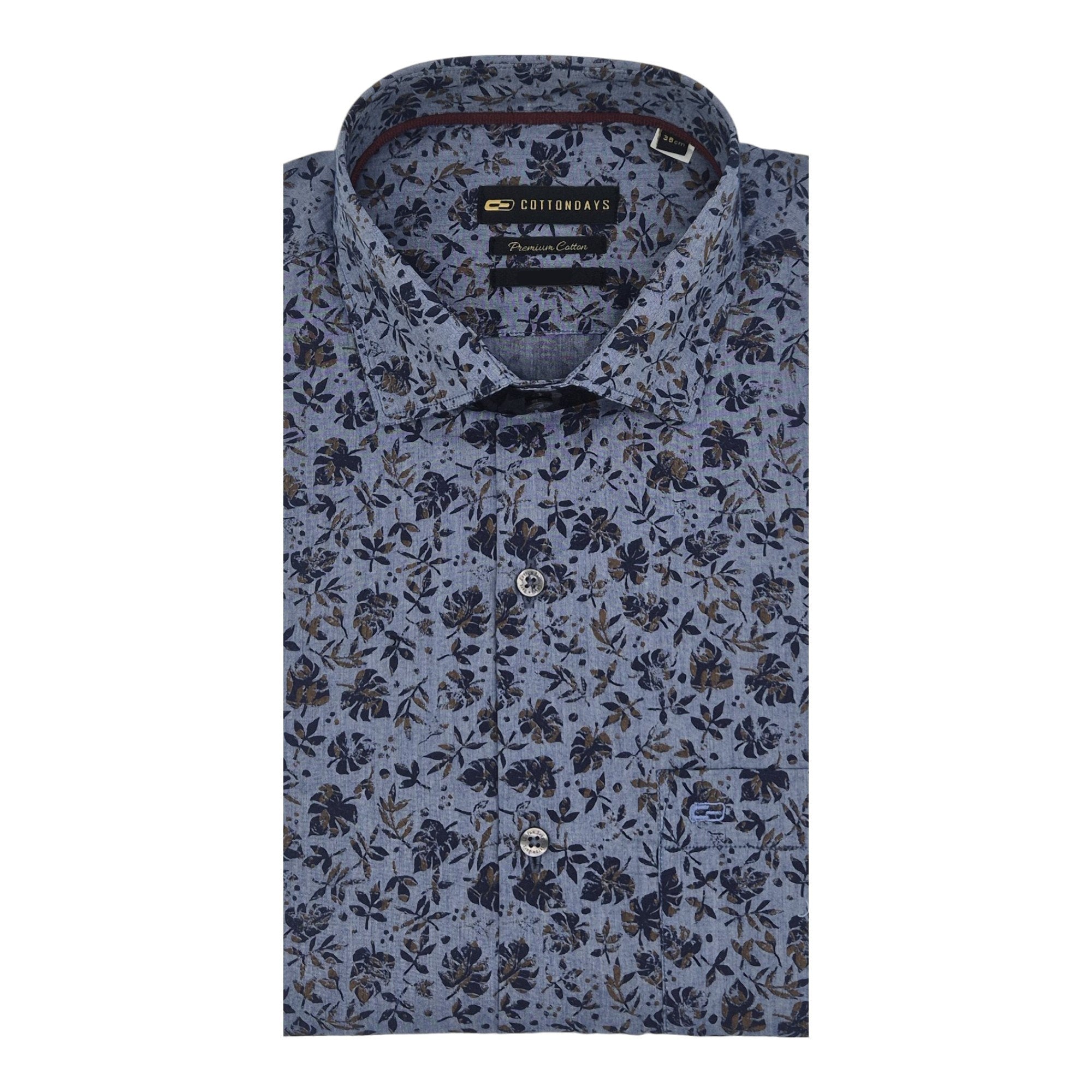 Mens long sleeve pocket cotton party casual ceremonial wear floral print colours shirts