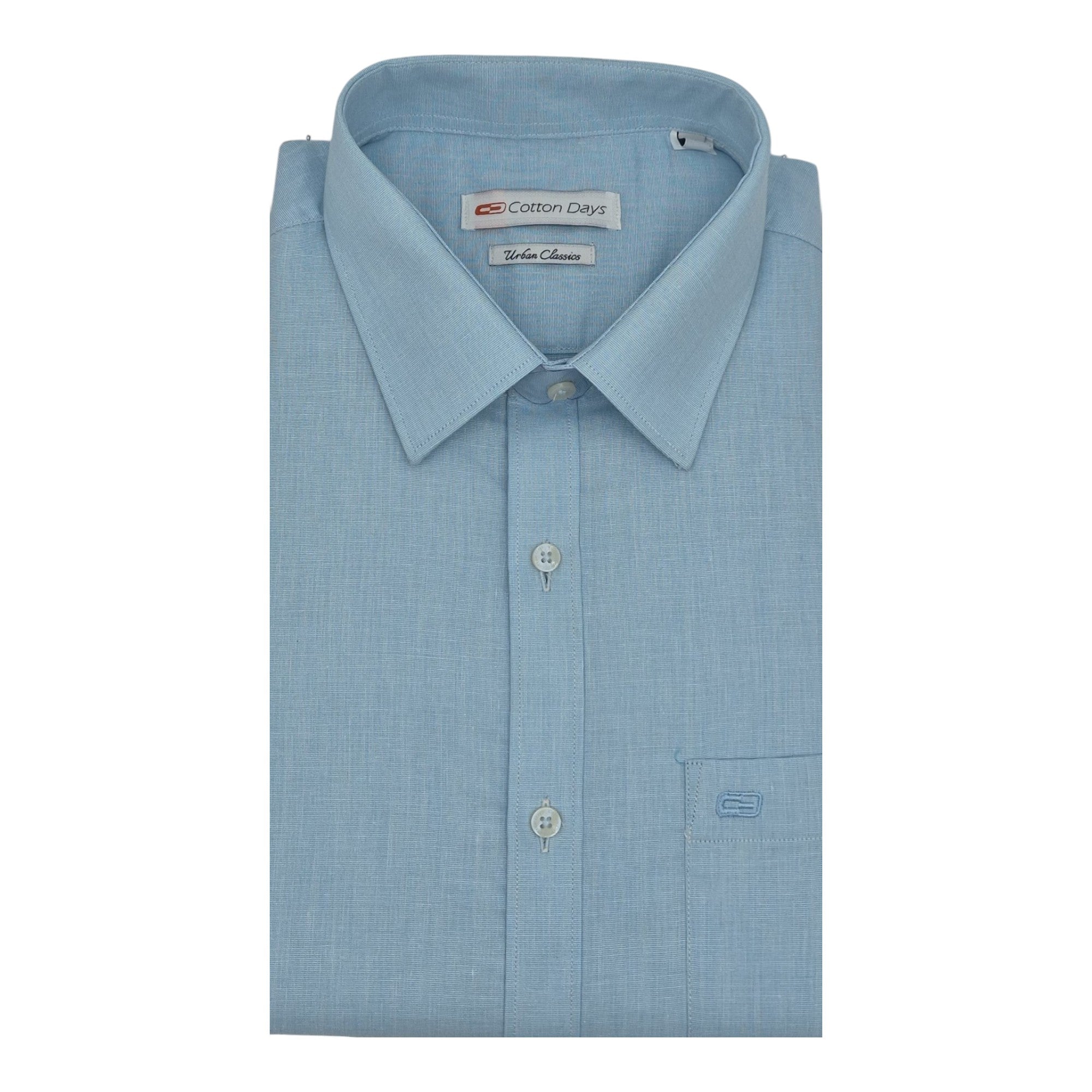 Mens long sleeve pocket cotton formal casual office  wear plain light color shirts