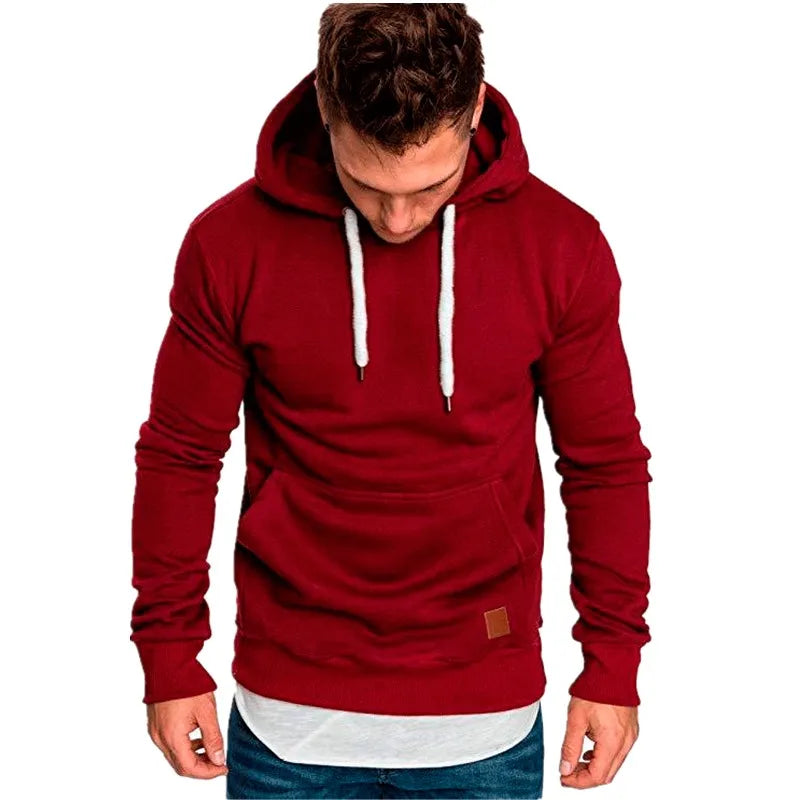 Men’s Hoodie Casual Solid Color Long Sleeve