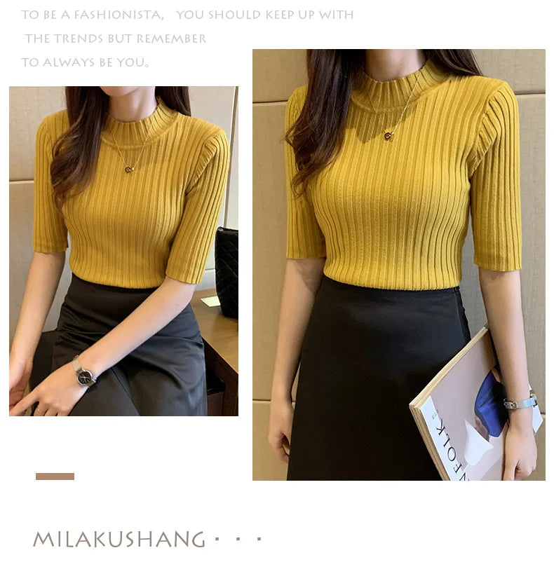 Women’s Top Blouse Short Sleeve Casual Stretchy