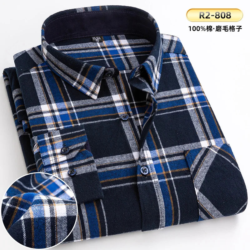 Men’s Shirt Long Sleeve Cotton Casual Regular Fit