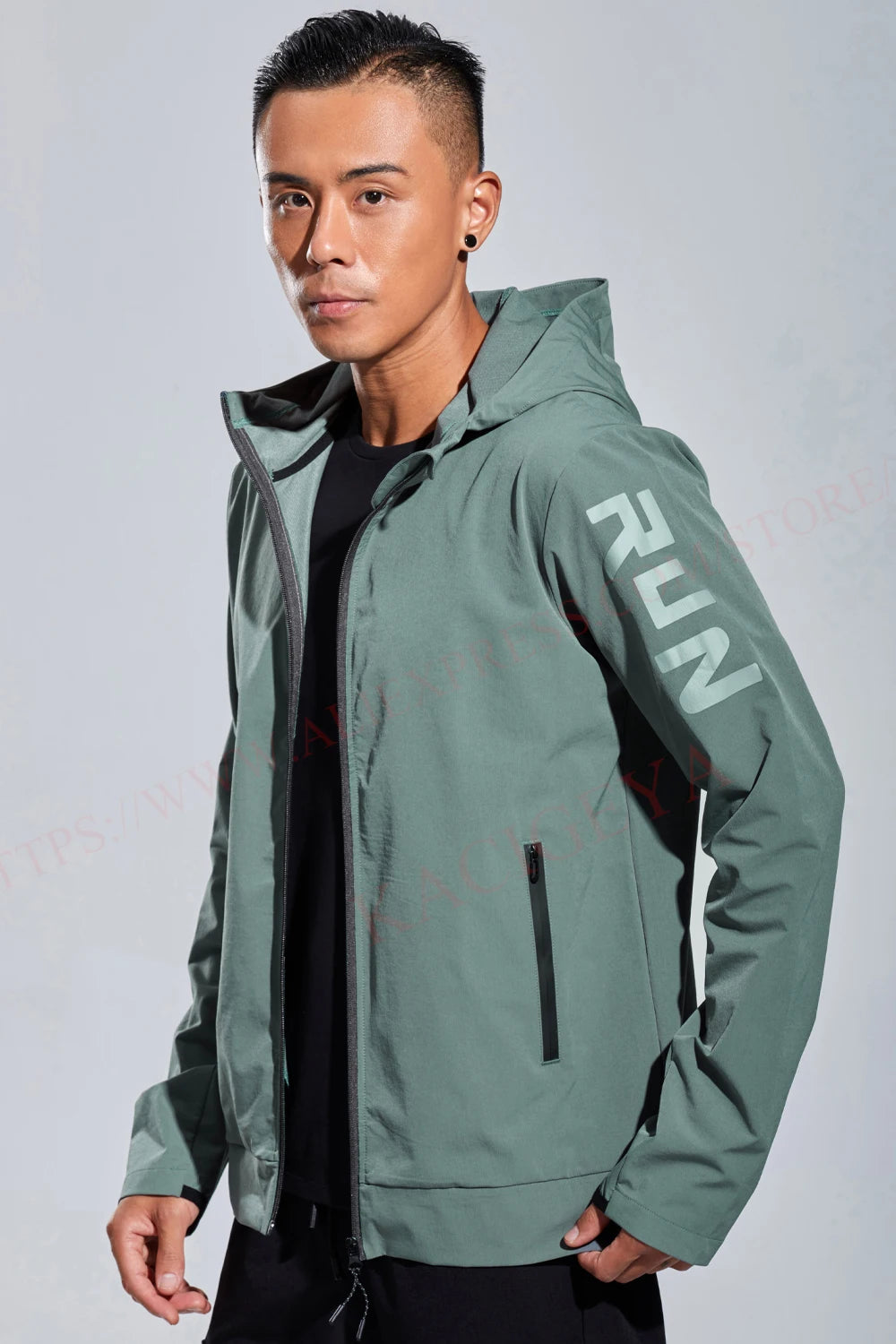 Men’s Jacket Casual Athletic Printed Solid Color