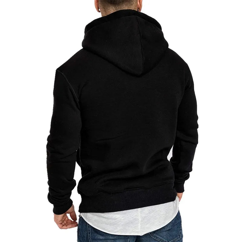 Men’s Hoodie Casual Solid Color Long Sleeve