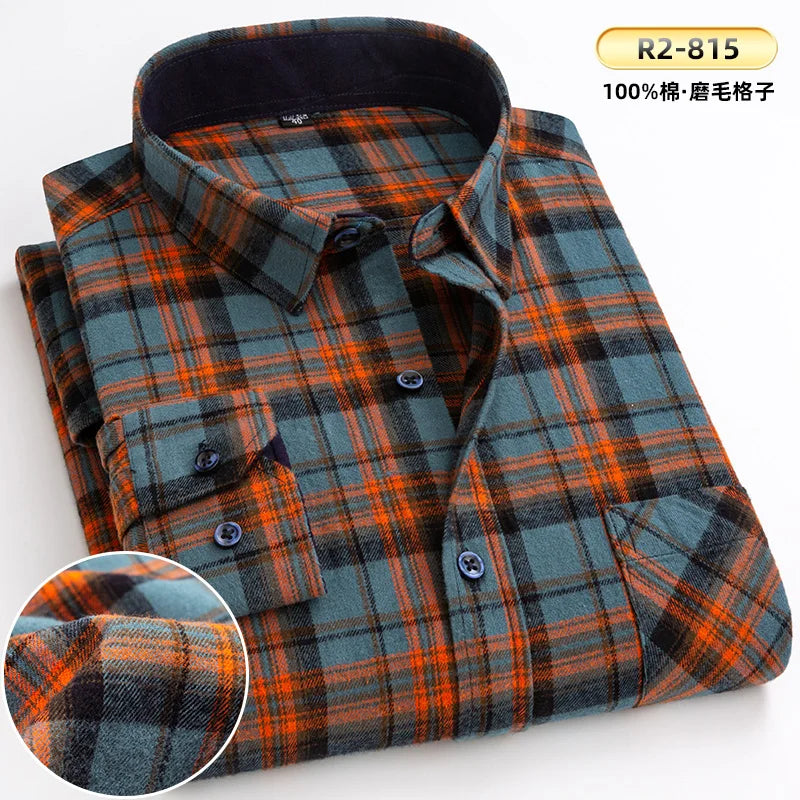 Men’s Shirt Long Sleeve Cotton Casual Regular Fit