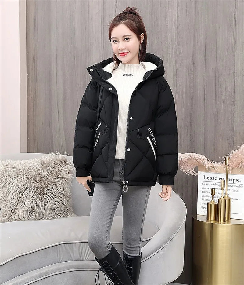 Women’s Jacket Puffer Hooded Warm Casual