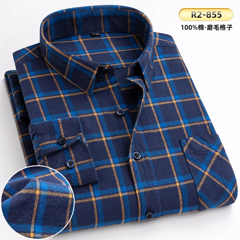 Men’s Shirt Long Sleeve Cotton Casual Regular Fit