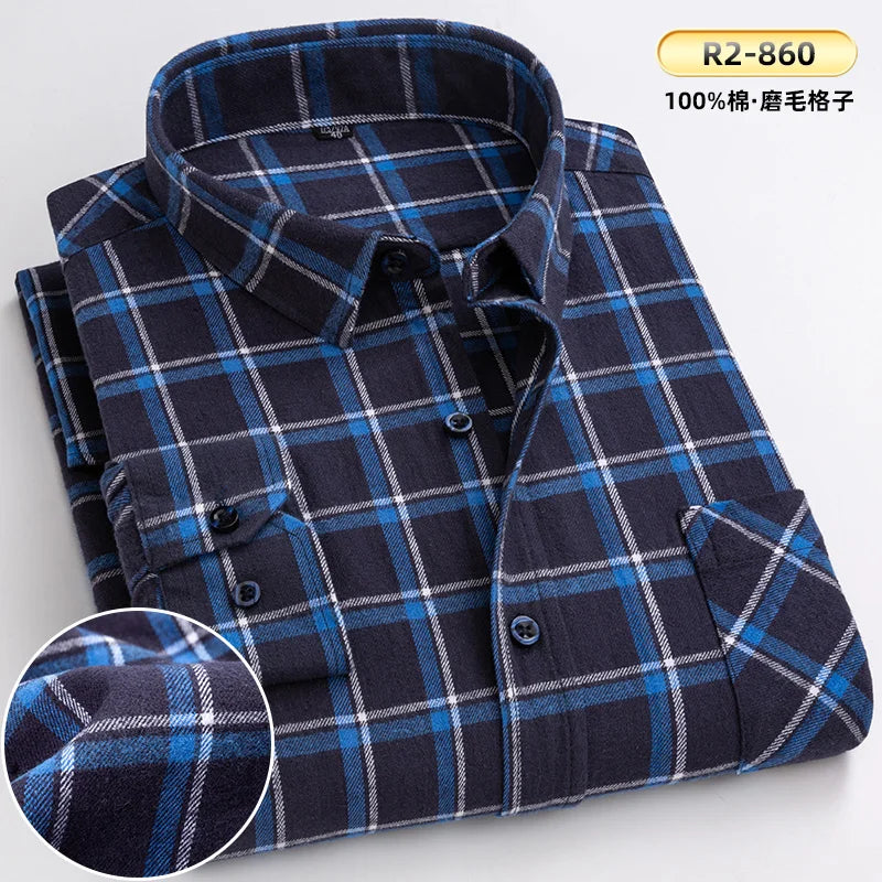 Men’s Shirt Long Sleeve Cotton Casual Regular Fit