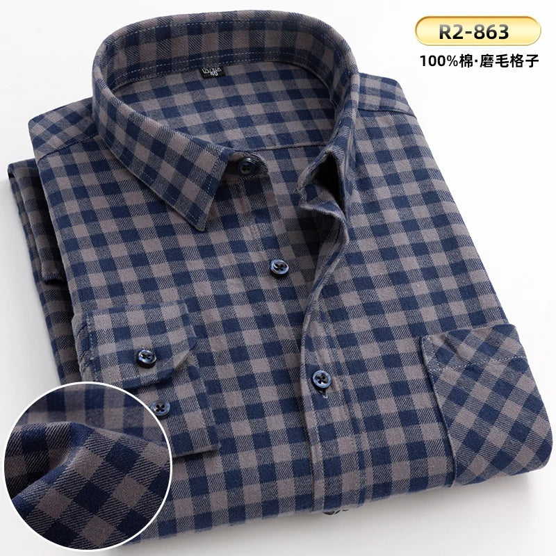Men’s Shirt Long Sleeve Cotton Casual Regular Fit