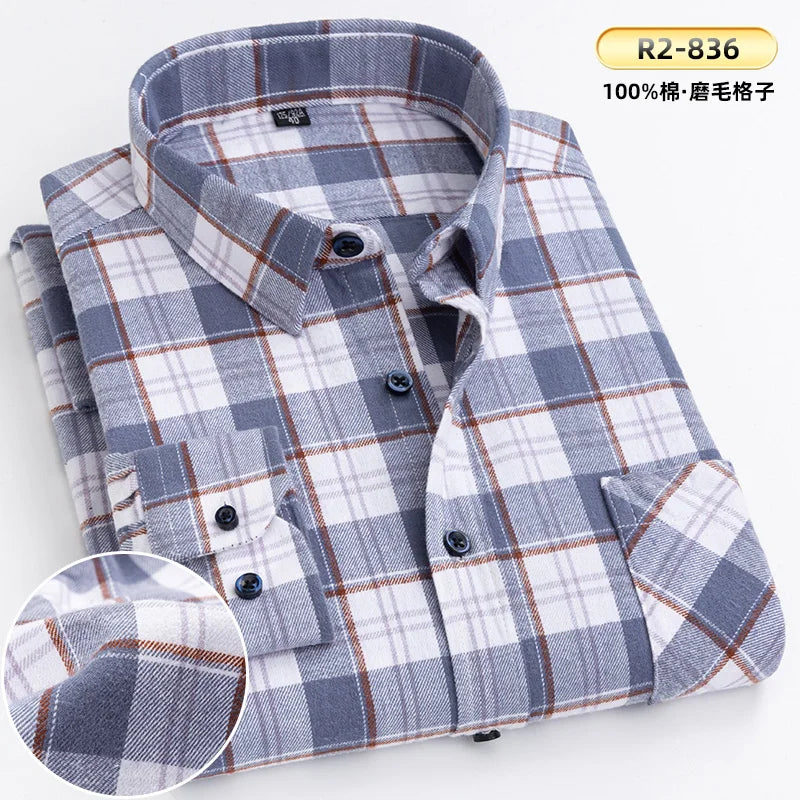 Men’s Shirt Long Sleeve Cotton Casual Regular Fit