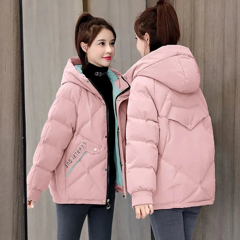Women’s Jacket Puffer Hooded Warm Casual
