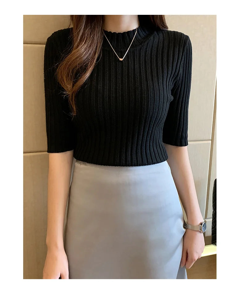 Women’s Top Blouse Short Sleeve Casual Stretchy