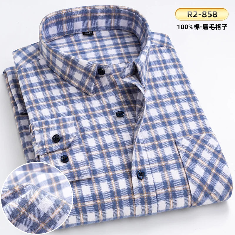 Men’s Shirt Long Sleeve Cotton Casual Regular Fit
