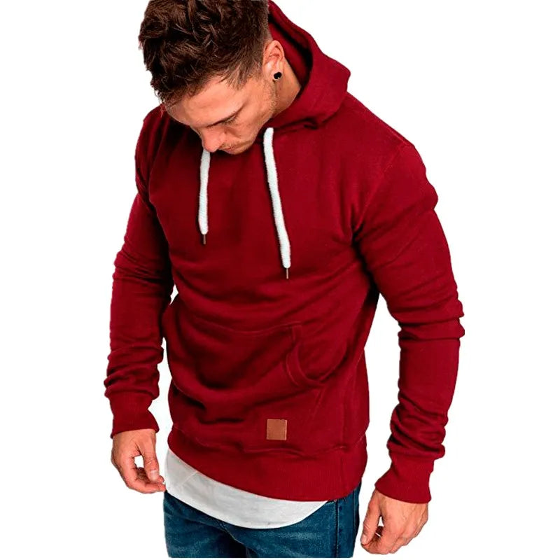 Men’s Hoodie Casual Solid Color Long Sleeve