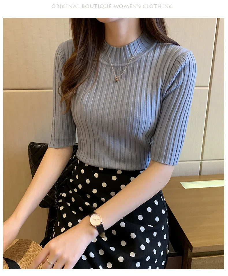 Women’s Top Blouse Short Sleeve Casual Stretchy