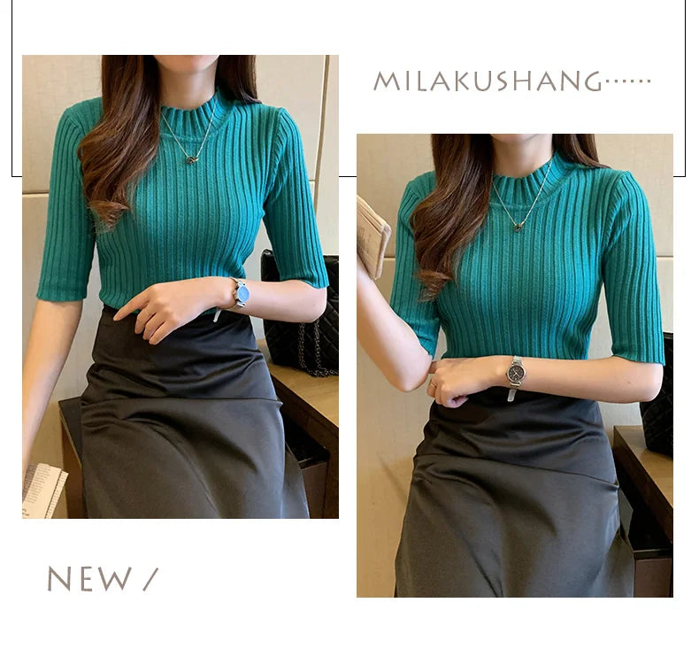 Women’s Top Blouse Short Sleeve Casual Stretchy