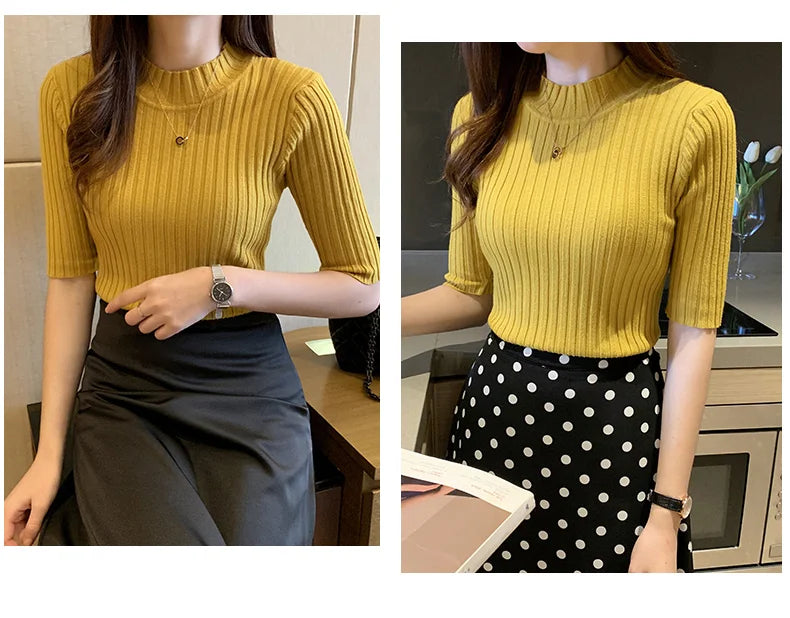 Women’s Top Blouse Short Sleeve Casual Stretchy