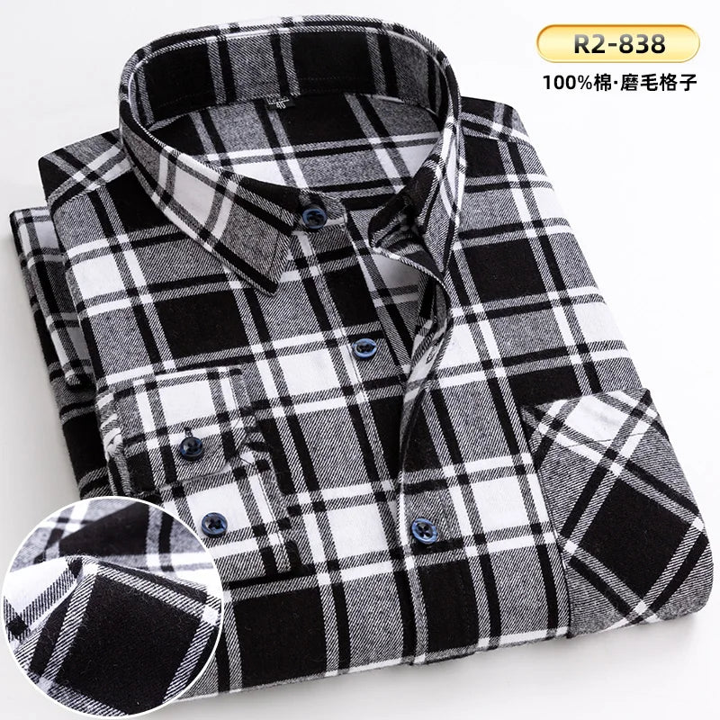 Men’s Shirt Long Sleeve Cotton Casual Regular Fit