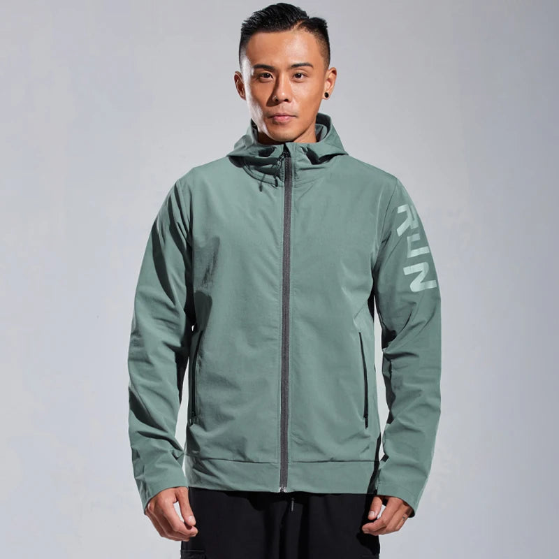 Men’s Jacket Casual Athletic Printed Solid Color