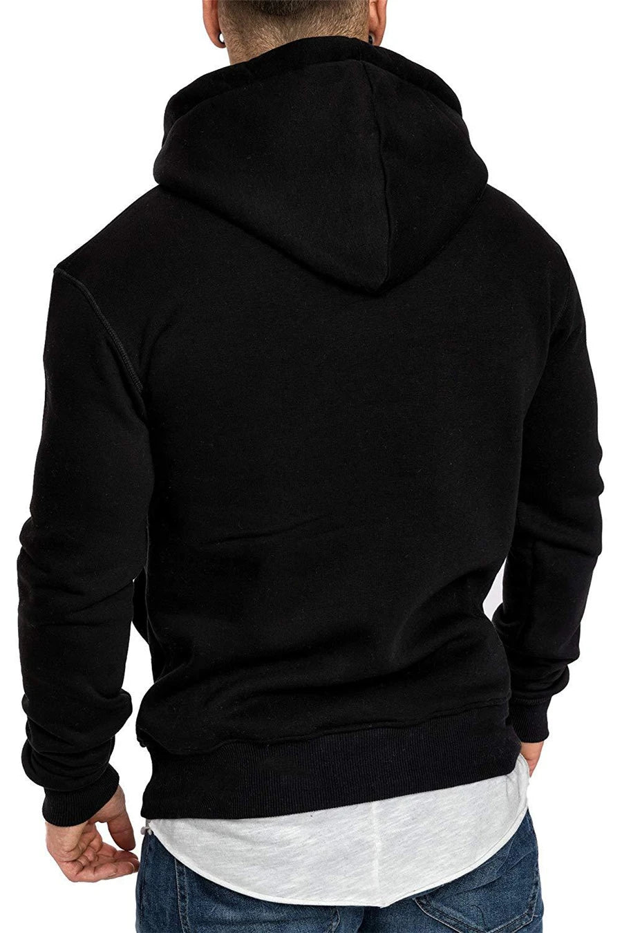 Men’s Hoodie Casual Solid Color Long Sleeve