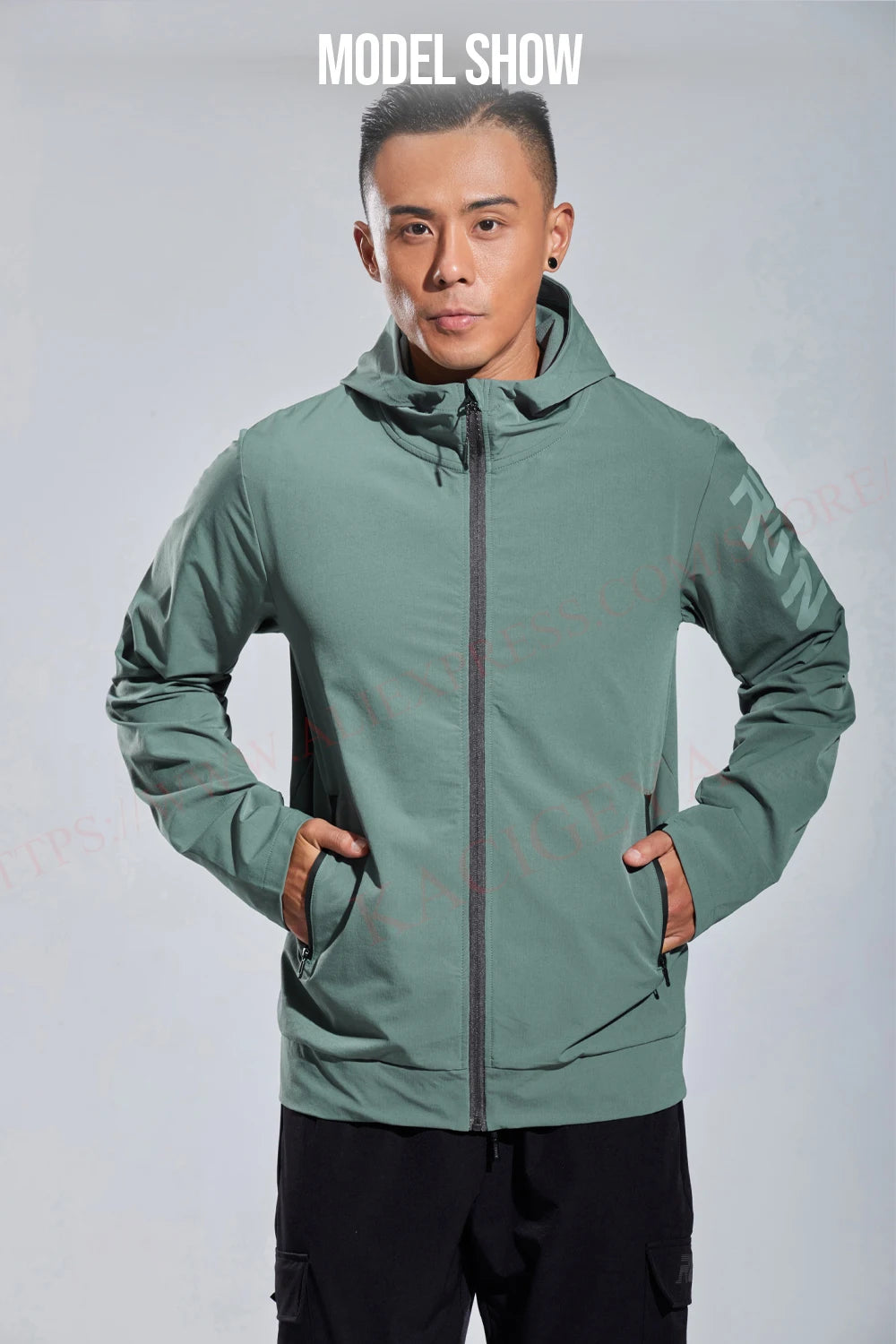 Men’s Jacket Casual Athletic Printed Solid Color