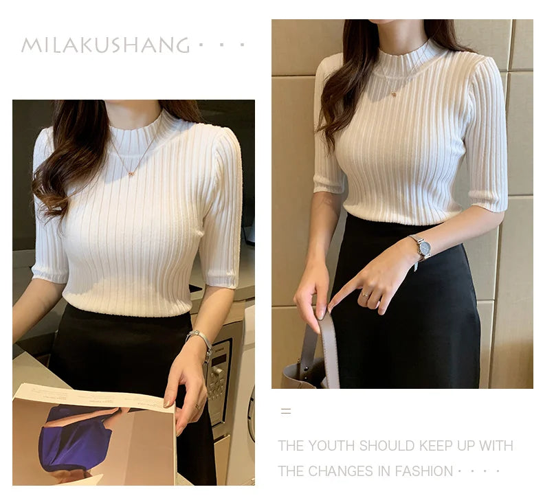 Women’s Top Blouse Short Sleeve Casual Stretchy