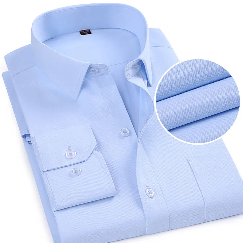 Men’s Shirt Long Sleeve Formal Cotton Comfort Fit