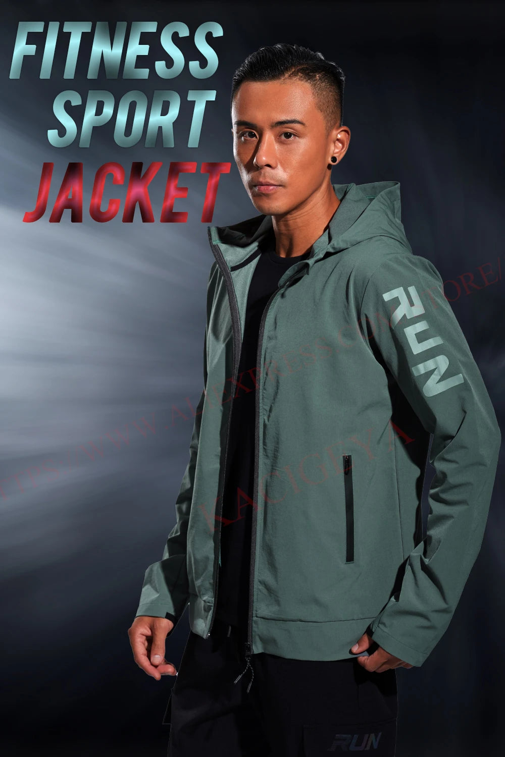 Men’s Jacket Casual Athletic Printed Solid Color