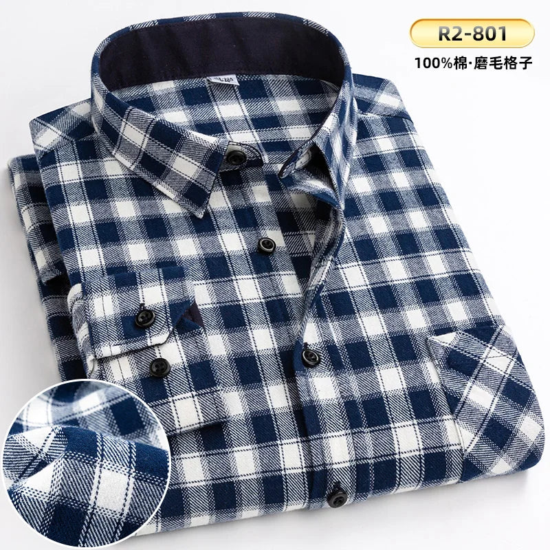 Men’s Shirt Long Sleeve Cotton Casual Regular Fit