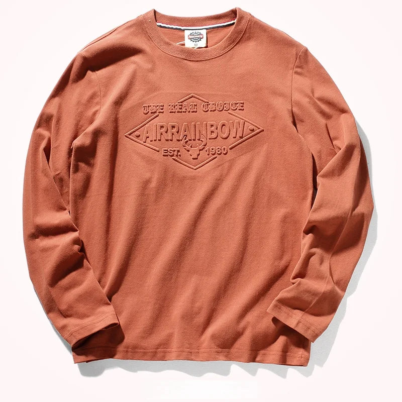 Men’s T-Shirt Long Sleeve Cotton Cotton Comfort Fit