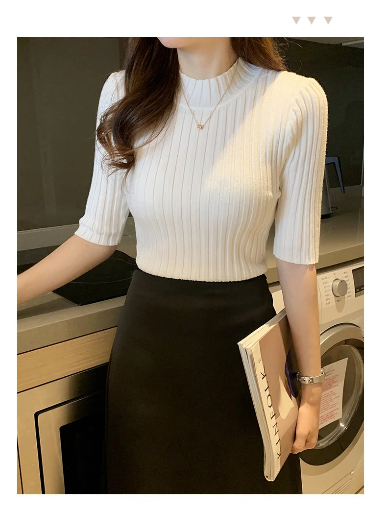 Women’s Top Blouse Short Sleeve Casual Stretchy