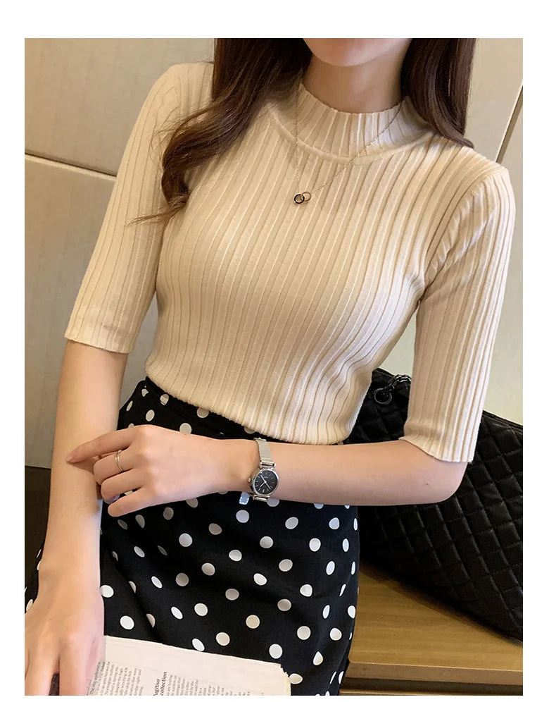 Women’s Top Blouse Short Sleeve Casual Stretchy