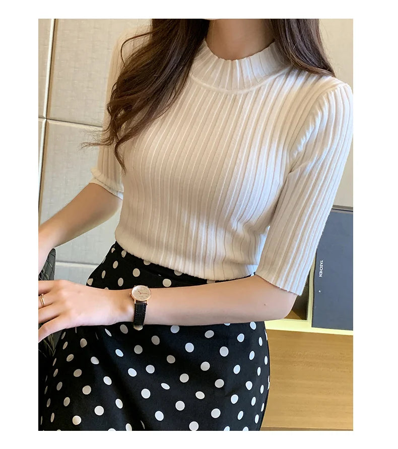 Women’s Top Blouse Short Sleeve Casual Stretchy